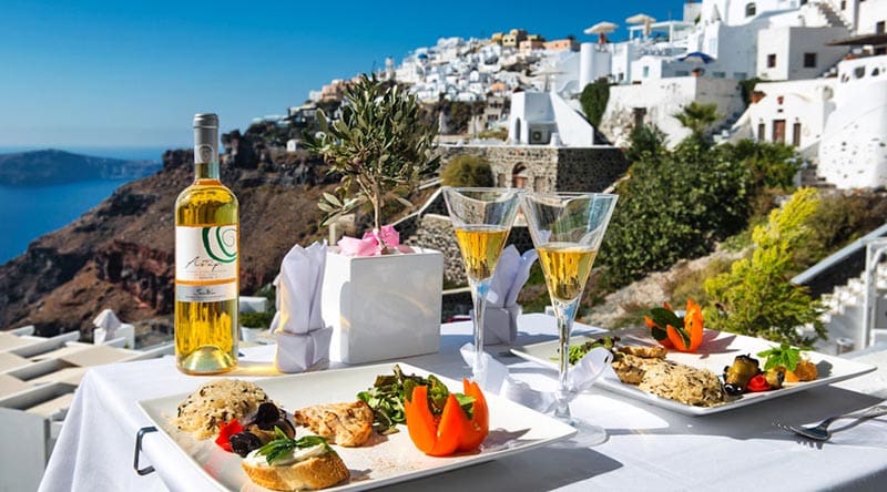 O que fazer em Santorini: Gastronomia Grega