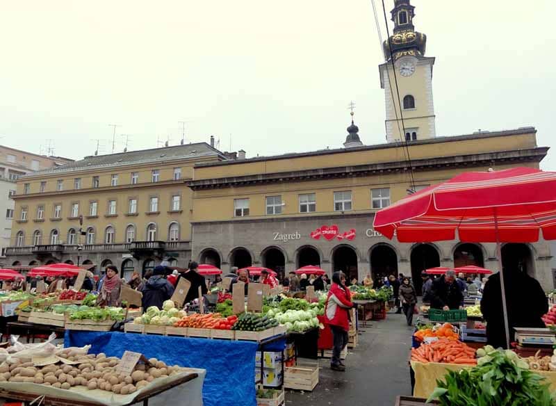 O que fazer em Zagreb: Mercado Dolac